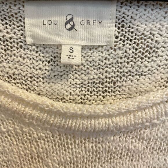 Lou & Grey Cherry Print Womens Knit Sweater S - Picture 5 of 11